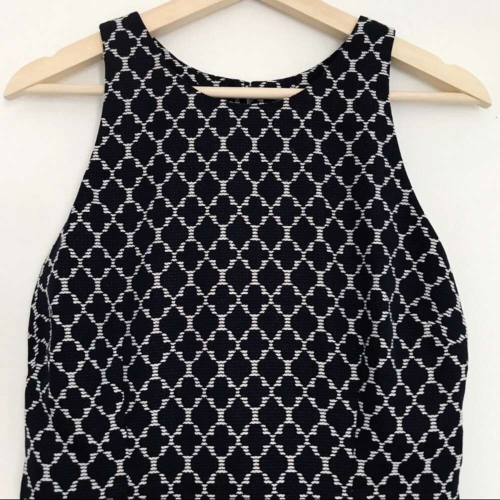 {BB Dakota} Sleeveless Shift Dress Navy/White 10 - Picture 3 of 8